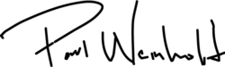 Signature of Headmaster Paul Weinhold
