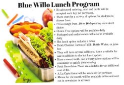 Details about the Blue Willow lunch program