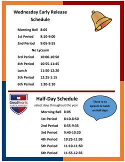 Alternative Bell Schedule Early Release and Half Day