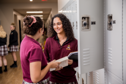 two girls at lockers