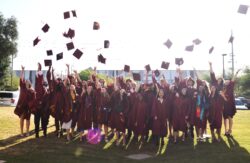 cap throwing at graduation
