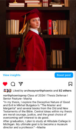 Graduate social media post including thesis write-up